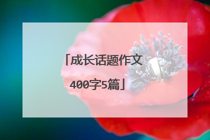 成长话题作文400字5篇