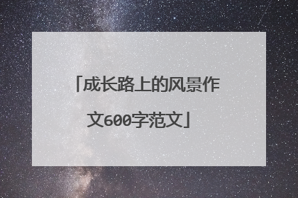 成长路上的风景作文600字范文