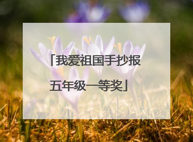 我爱祖国手抄报五年级一等奖