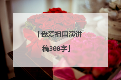 我爱祖国演讲稿300字