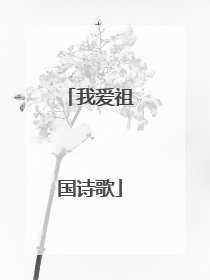 我爱祖国诗歌