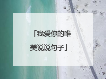 我爱你的唯美说说句子