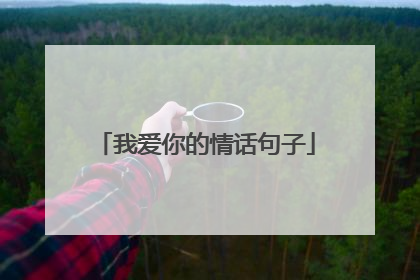 我爱你的情话句子