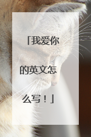 我爱你的英文怎么写！