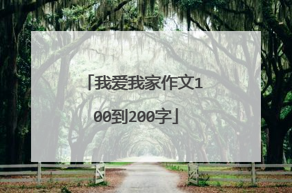我爱我家作文100到200字