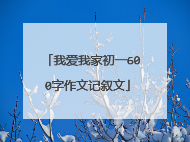 我爱我家初一600字作文记叙文