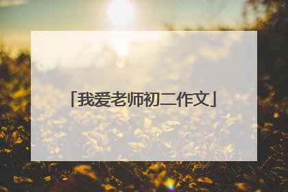 我爱老师初二作文