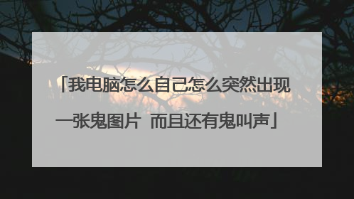 我电脑怎么自己怎么突然出现一张鬼图片 而且还有鬼叫声