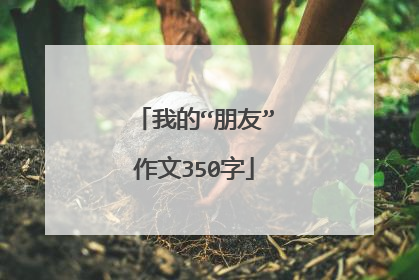 我的“朋友”作文350字