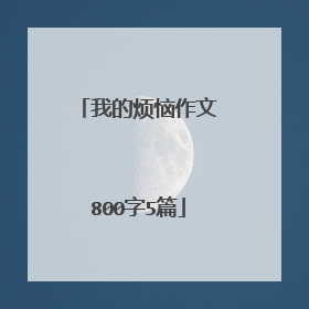 我的烦恼作文800字5篇