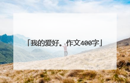 我的爱好。作文400字