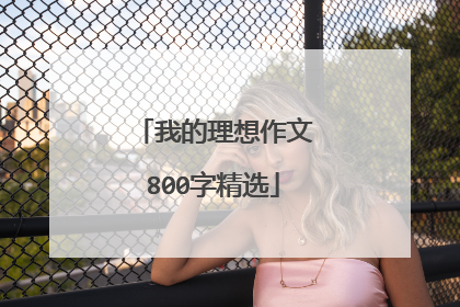 我的理想作文800字精选