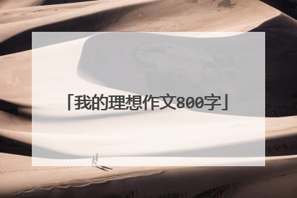 我的理想作文800字