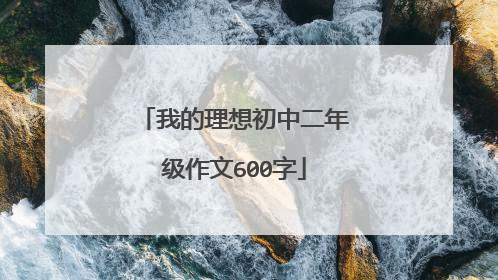 我的理想初中二年级作文600字