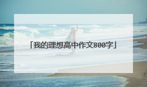 我的理想高中作文800字
