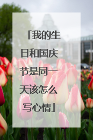 我的生日和国庆节是同一天该怎么写心情