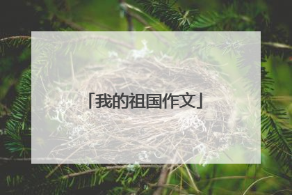 我的祖国作文