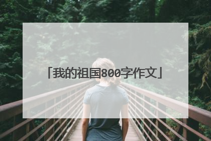 我的祖国800字作文