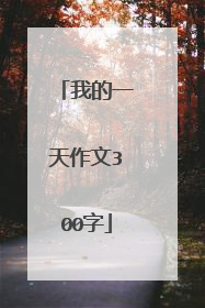 我的一天作文300字