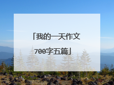 我的一天作文700字五篇
