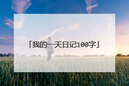 我的一天日记100字