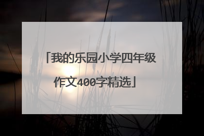我的乐园小学四年级作文400字精选