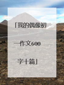 我的偶像初一作文600字十篇