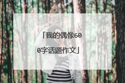 我的偶像600字话题作文