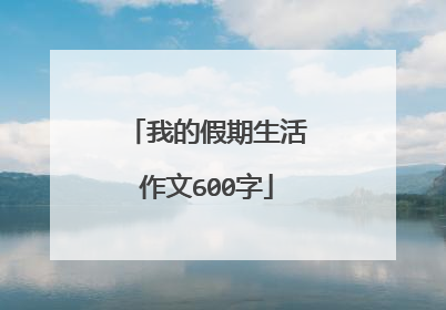 我的假期生活作文600字