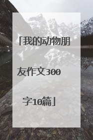 我的动物朋友作文300字10篇