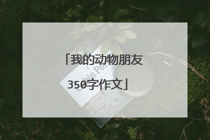 我的动物朋友350字作文