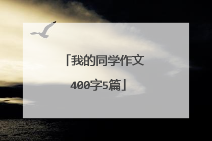 我的同学作文400字5篇