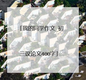 我的同学作文_初三议论文400字