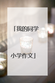 我的同学小学作文