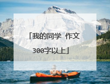 我的同学 作文300字以上