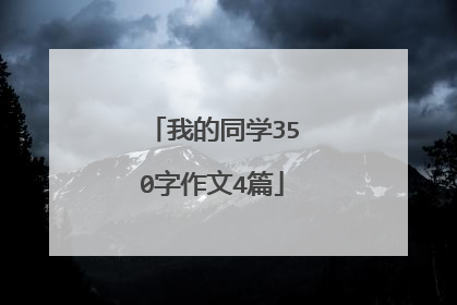 我的同学350字作文4篇