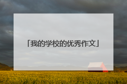 我的学校的优秀作文