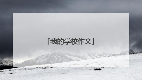 我的学校作文