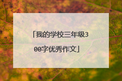 我的学校三年级300字优秀作文