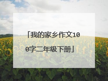 我的家乡作文100字二年级下册