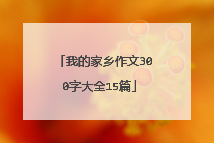 我的家乡作文300字大全15篇
