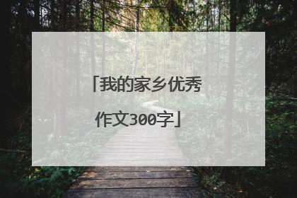 我的家乡优秀作文300字
