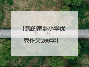 我的家乡小学优秀作文200字