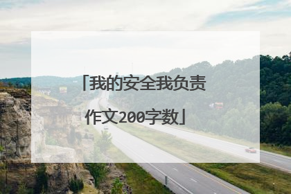 我的安全我负责作文200字数