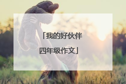 我的好伙伴四年级作文