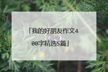 我的好朋友作文400字精选5篇