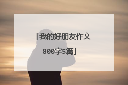 我的好朋友作文800字5篇