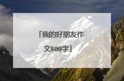 我的好朋友作文800字