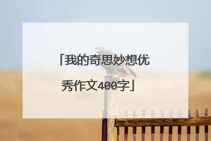 我的奇思妙想优秀作文400字