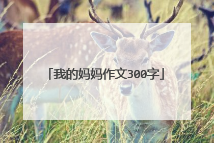 我的妈妈作文300字